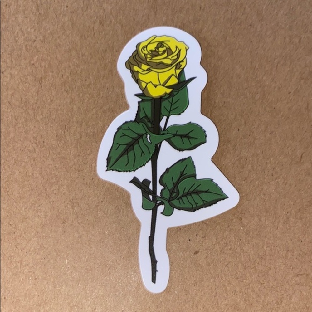 🌈20/$5🌈 Yellow Rose Sticker